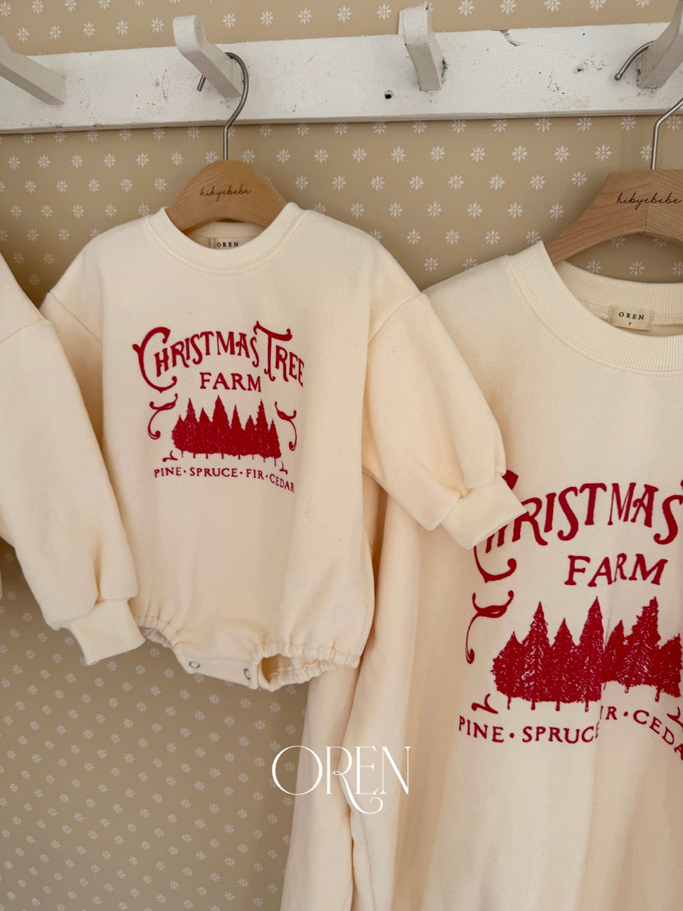 韓國童裝 25秋冬 | OR25507 聖誕款 親子 Christmas Fleece Baby Suit