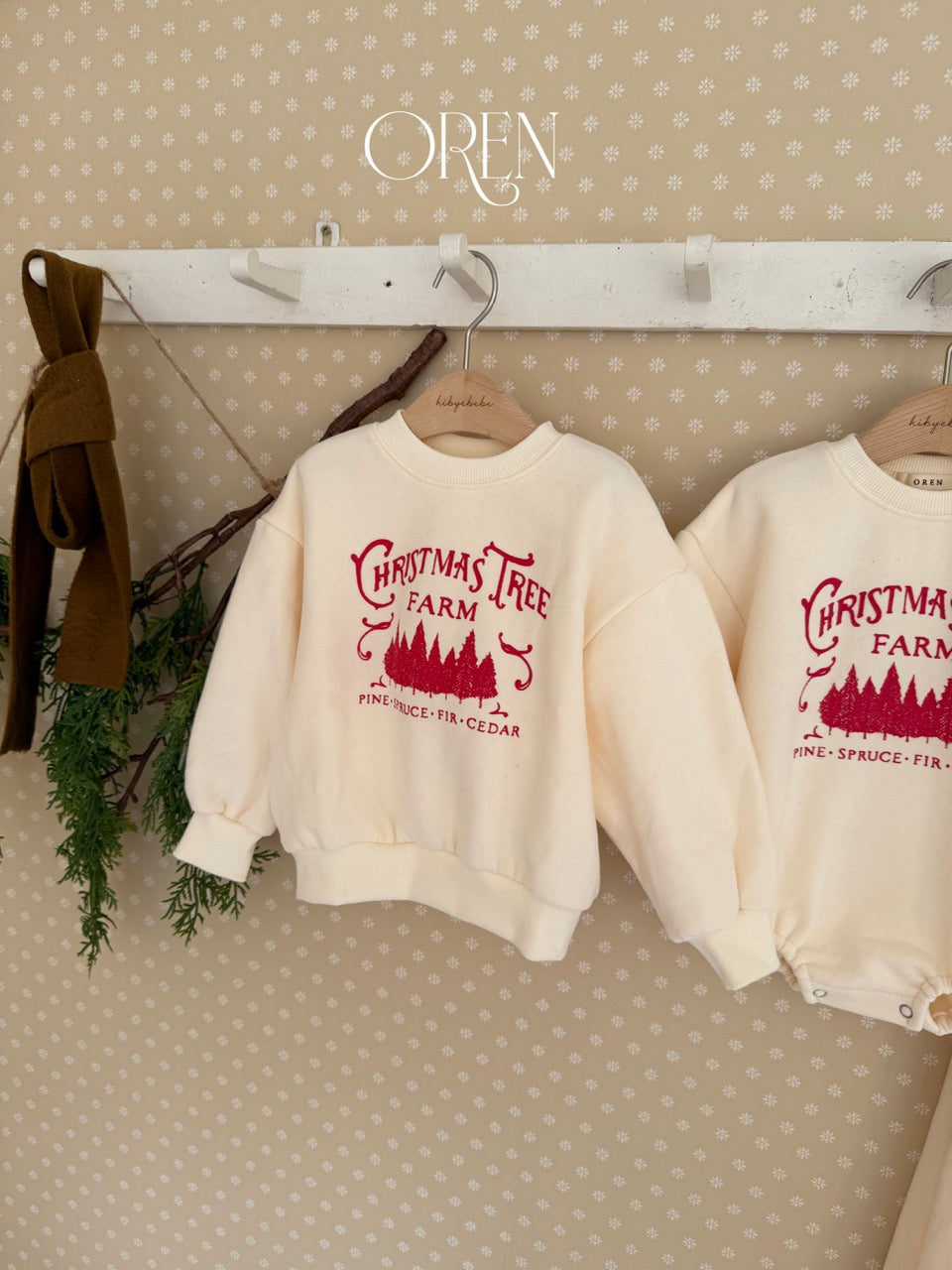 韓國童裝 25秋冬 | OR25507 聖誕款 親子 Christmas Fleece Baby Suit