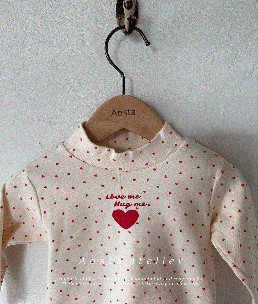 韓國童裝 25秋冬 | AO2423 Love Me Turtleneck