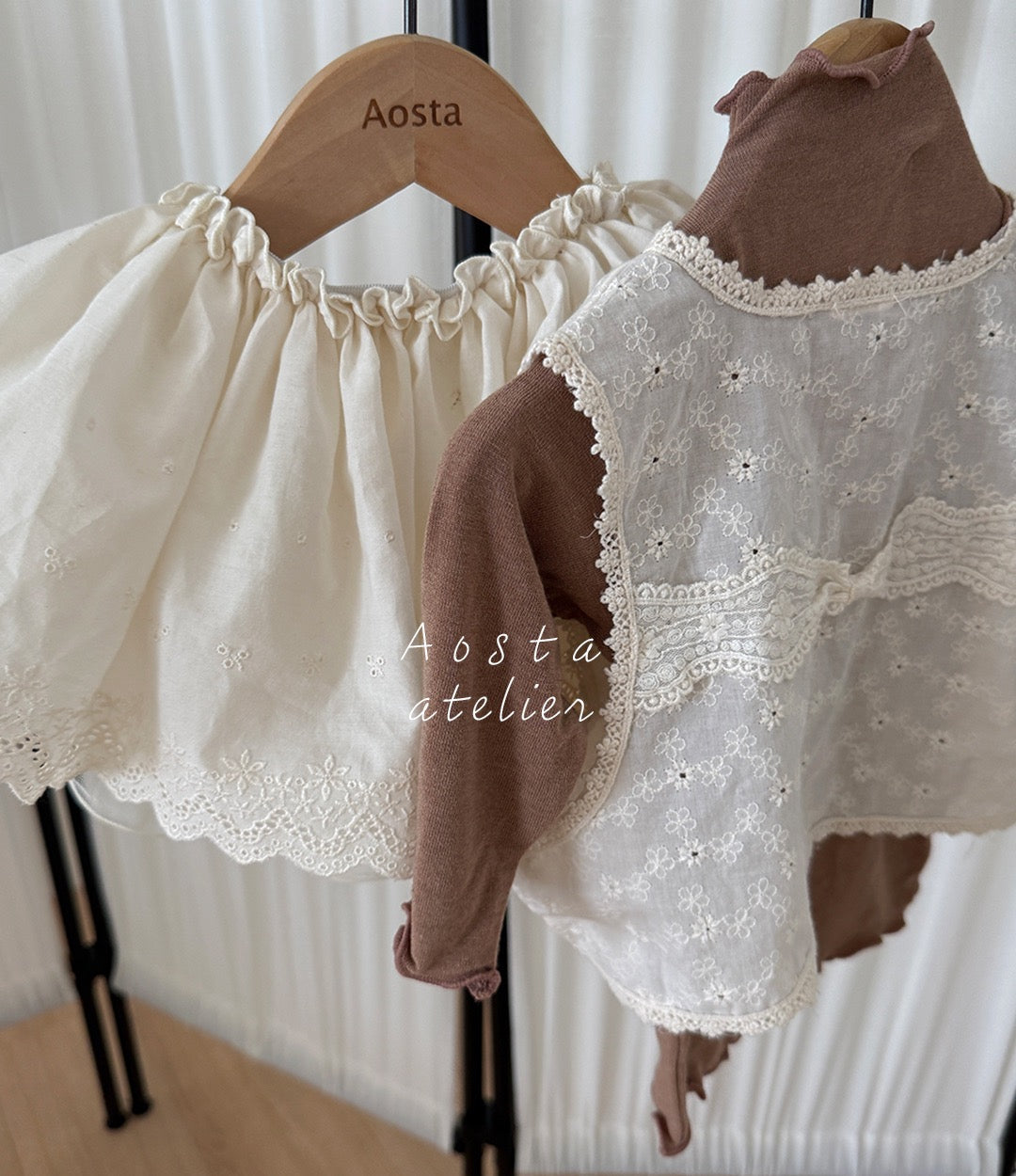 韓國童裝 26秋| AO20 Lace Open Vest 背心 (FREE)