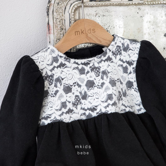 韓國童裝 25秋冬 | MD25408 Lace Baby Suit