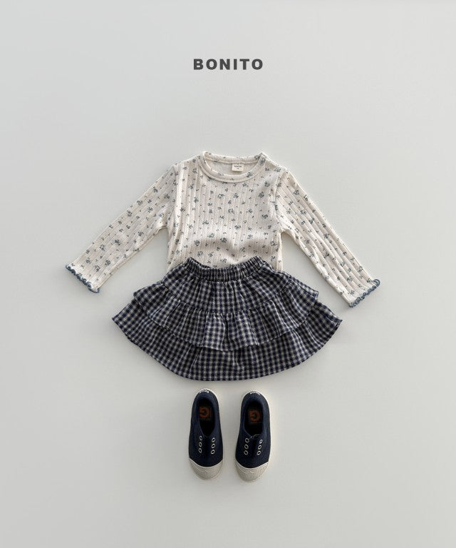 韓國童裝 26秋| BT56 Eyelet Pattern Tee 上衣 (80-140)