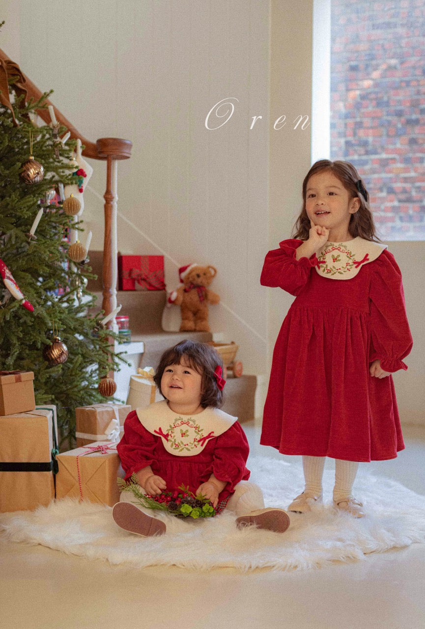 韓國童裝 25秋冬 | OR25503 聖誕款 Carol Carol Dress