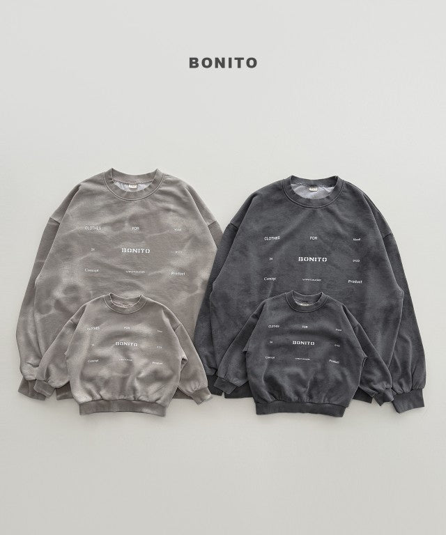 韓國童裝 26秋| BT38 Pigment Sweatshirt Adult 衛衣(成人) (Free (55~105))