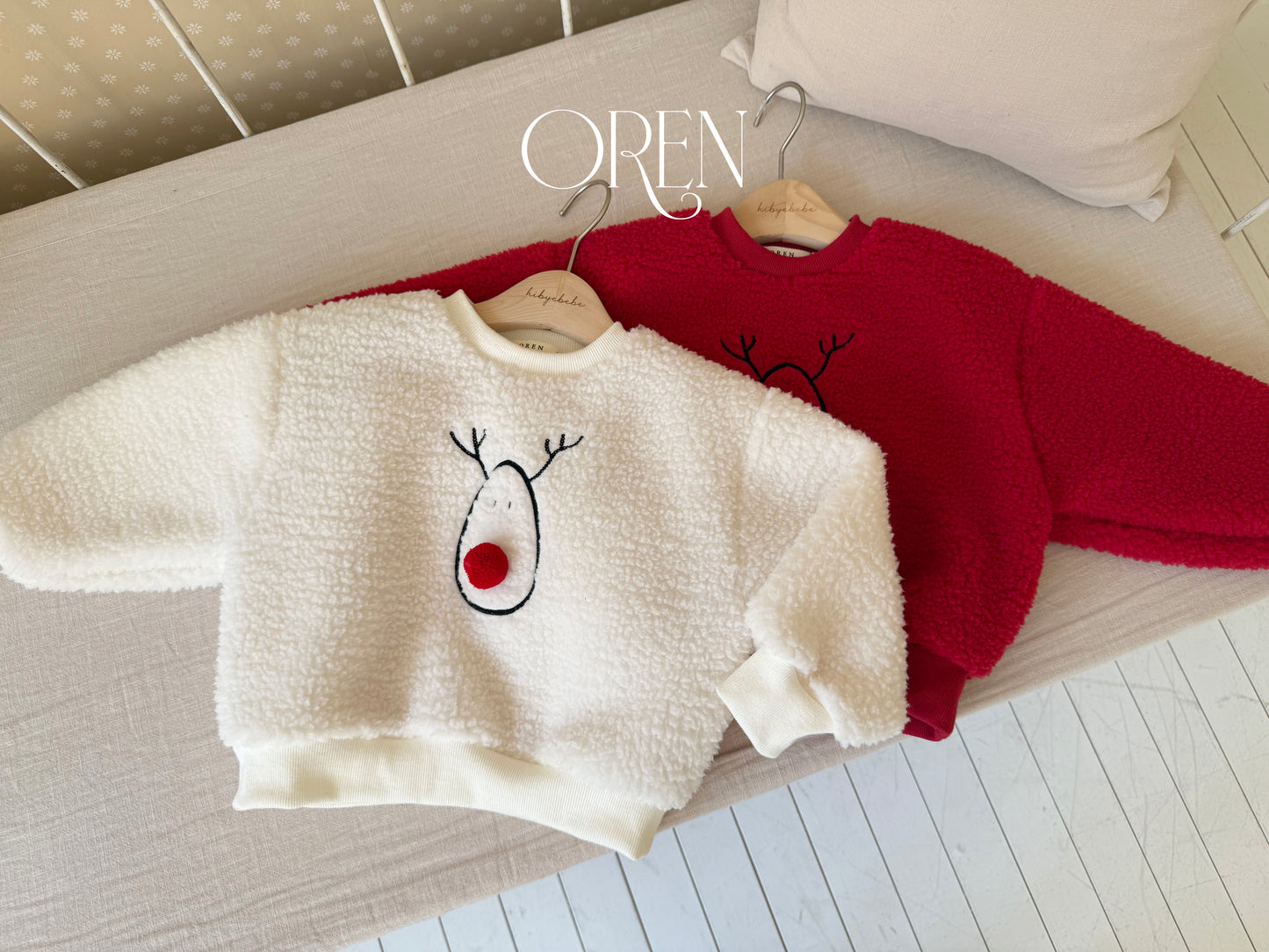 韓國童裝 25秋冬 | OR25511 聖誕款 親子 Christmas Baby Deer MTM