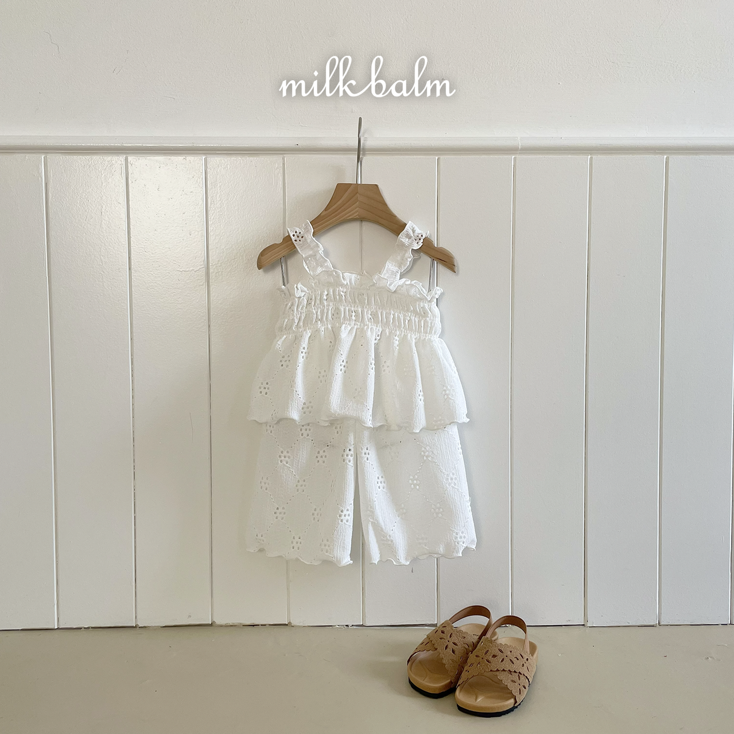 韓國童裝 26夏| MK36 Punching Smocking Setup (80-120cm)