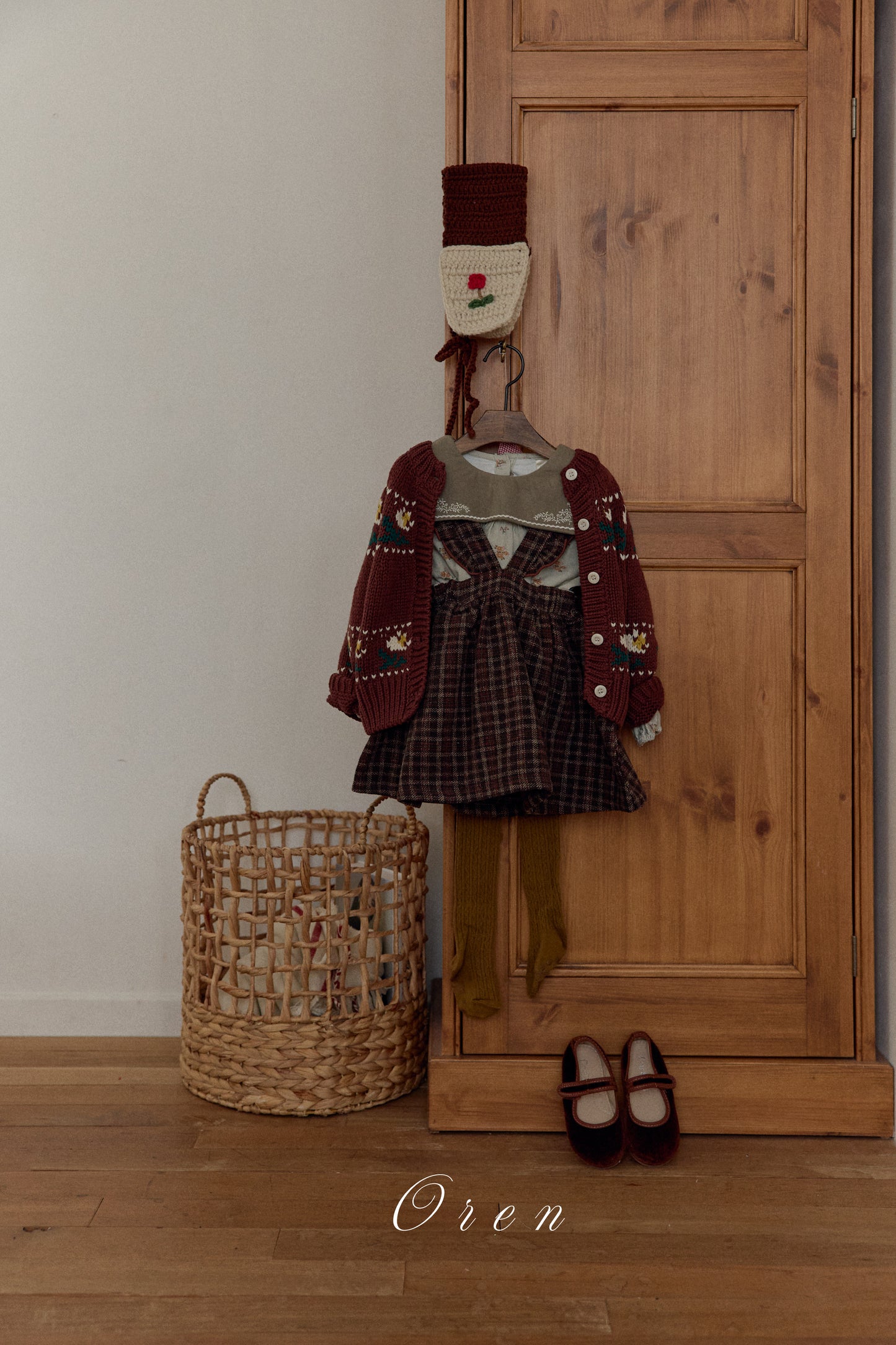 韓國童裝 25秋冬 | OR25412 Belotti Flower Knit Cardigan (2WAY)