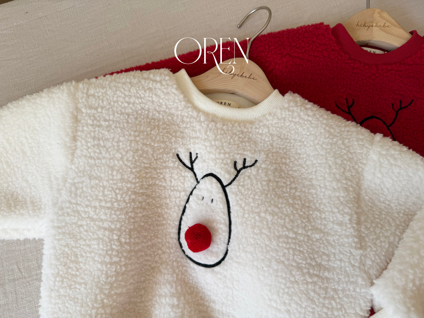 韓國童裝 25秋冬 | OR25511 聖誕款 親子 Christmas Baby Deer MTM