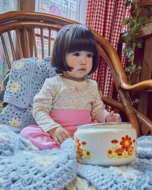 韓國童裝 26秋| OT79 Blossom Flower Loungewear Set 家居服