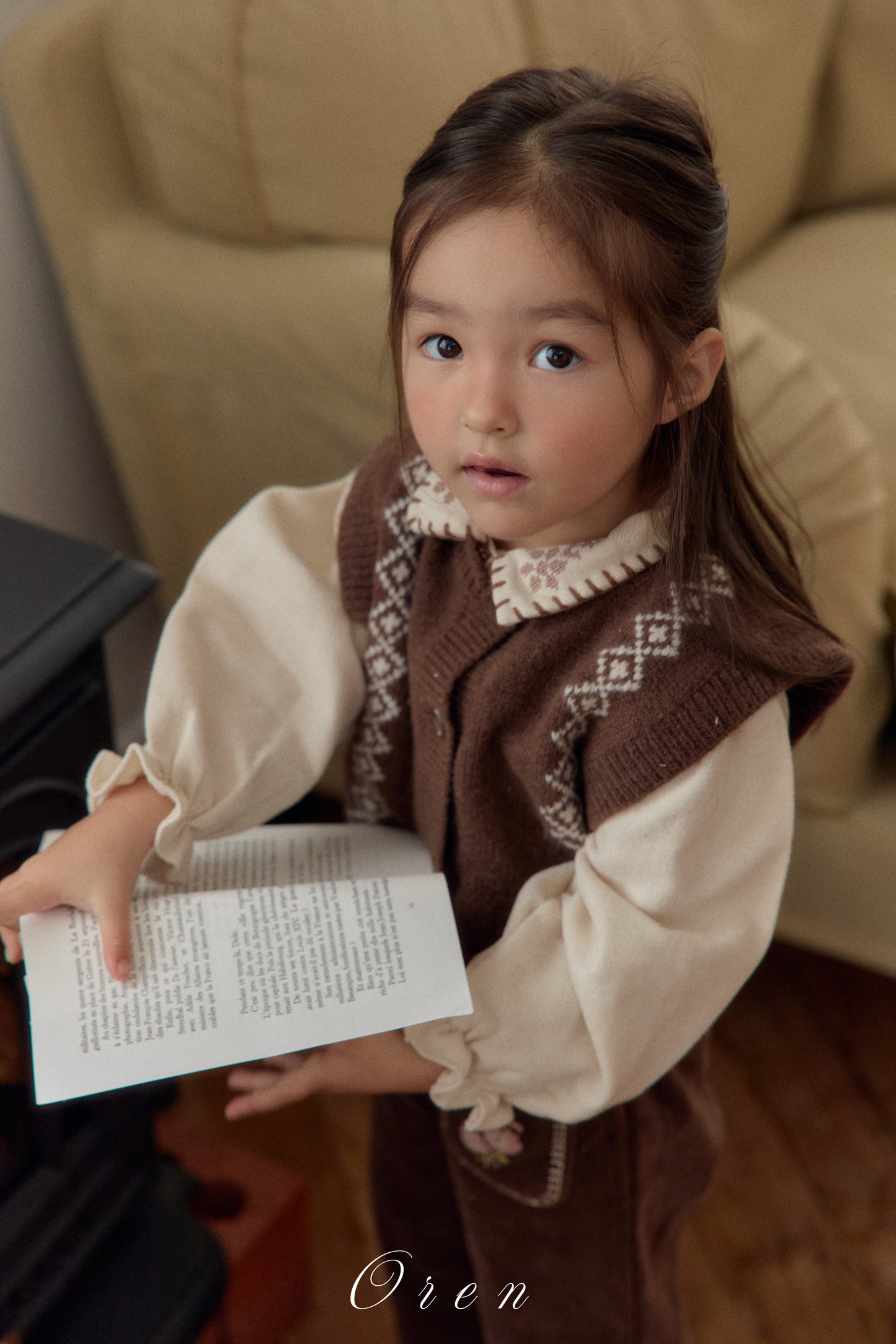 韓國童裝 25秋冬 | OR25410 Nattu Knit Vest