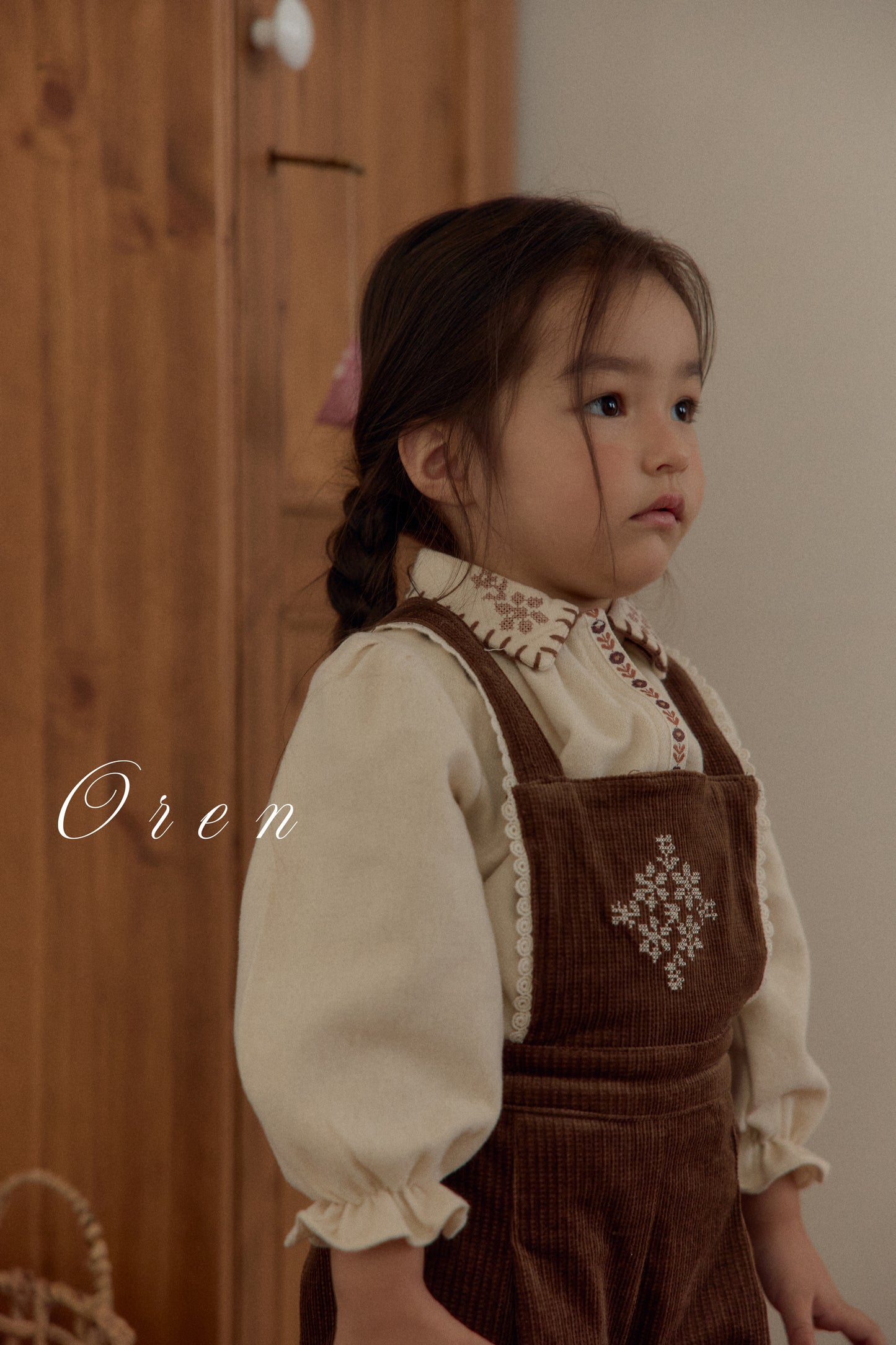 韓國童裝 25秋冬 | OR25409 Nanette Golden Overalls
