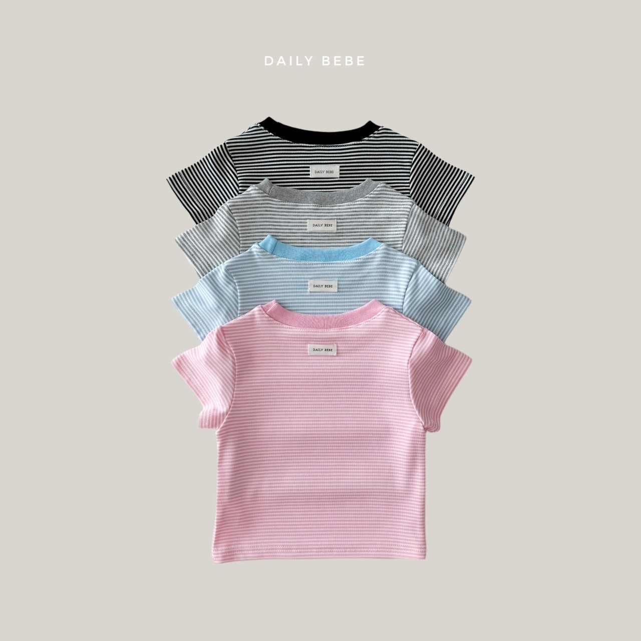 韓國童裝 26夏| DD14 Cozy Stripe Tee (75-140cm)