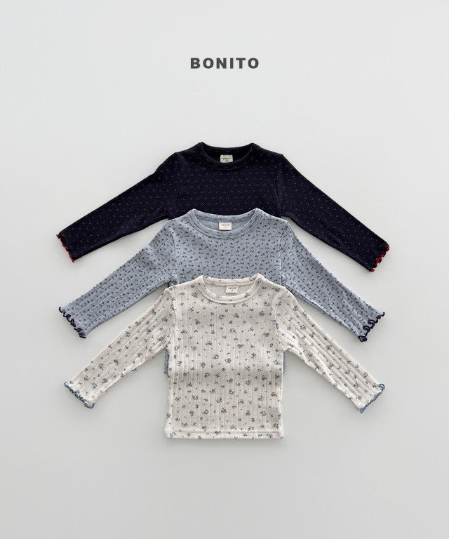 韓國童裝 26秋| BT56 Eyelet Pattern Tee 上衣 (80-140)
