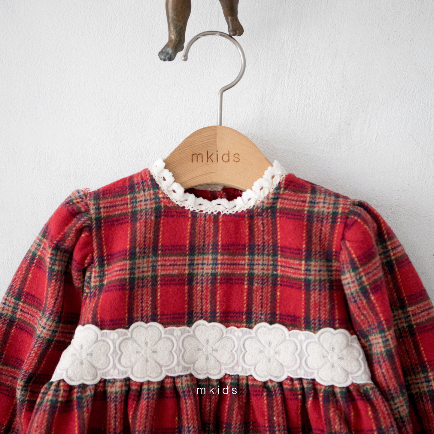韓國童裝 25秋冬 | MD25440 Merry Check Kids OPS