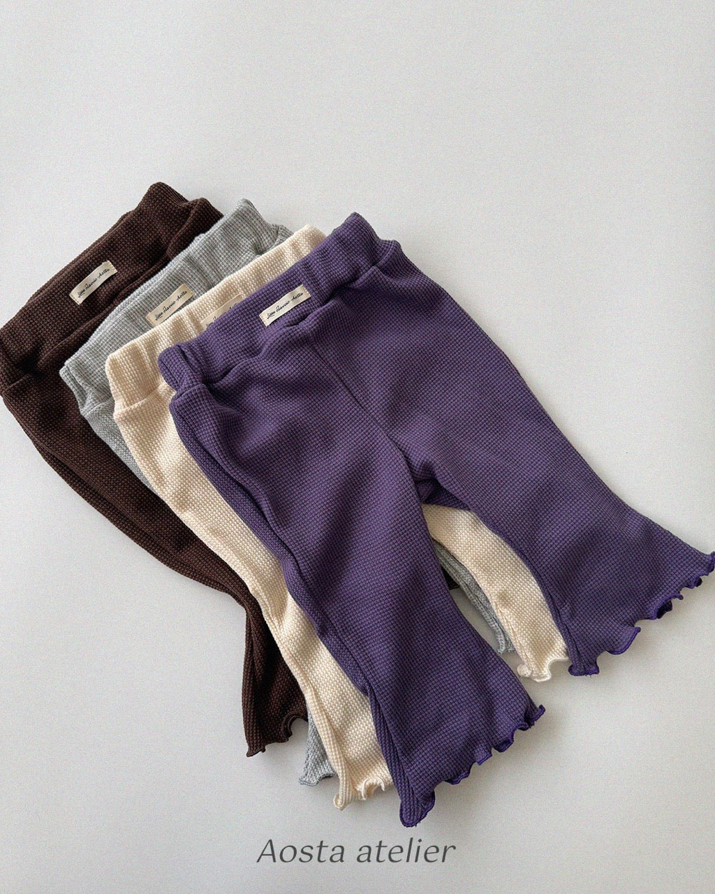 韓國童裝 26秋| AO50 Jelly Waffle Pants 褲子 (70-110)