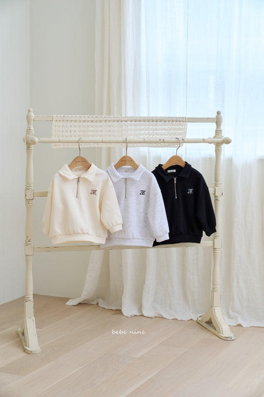 韓國童裝 25秋| BN25330 NINE HALF-ZIP SWEATSHIRT (MTM)