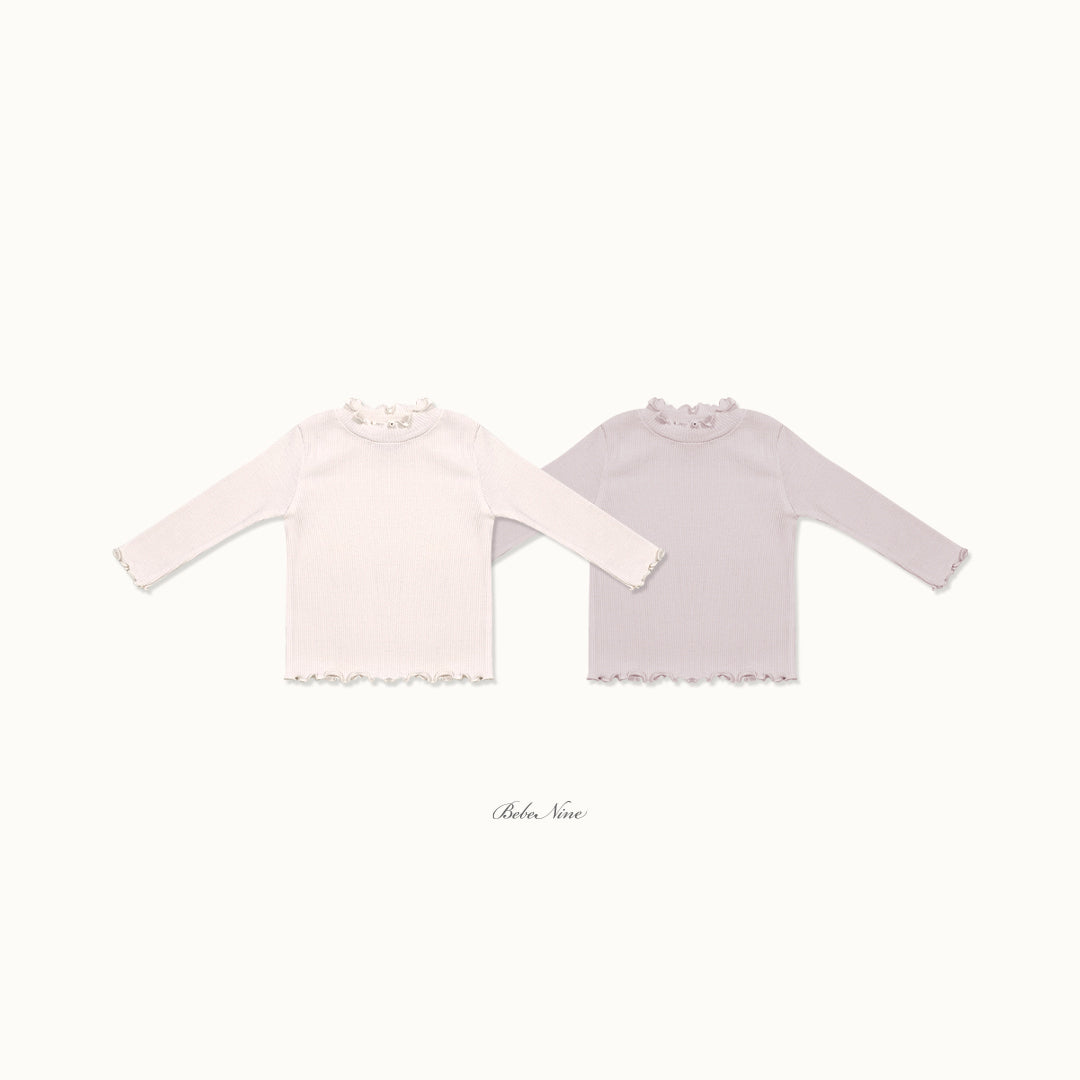 韓國童裝 26秋| BN54 Soft Frill Ribbed Tee 上衣 (75-115)