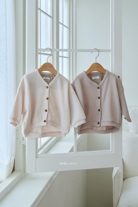 韓國童裝 25秋| BN25366 COCO WAFFLE CARDIGAN