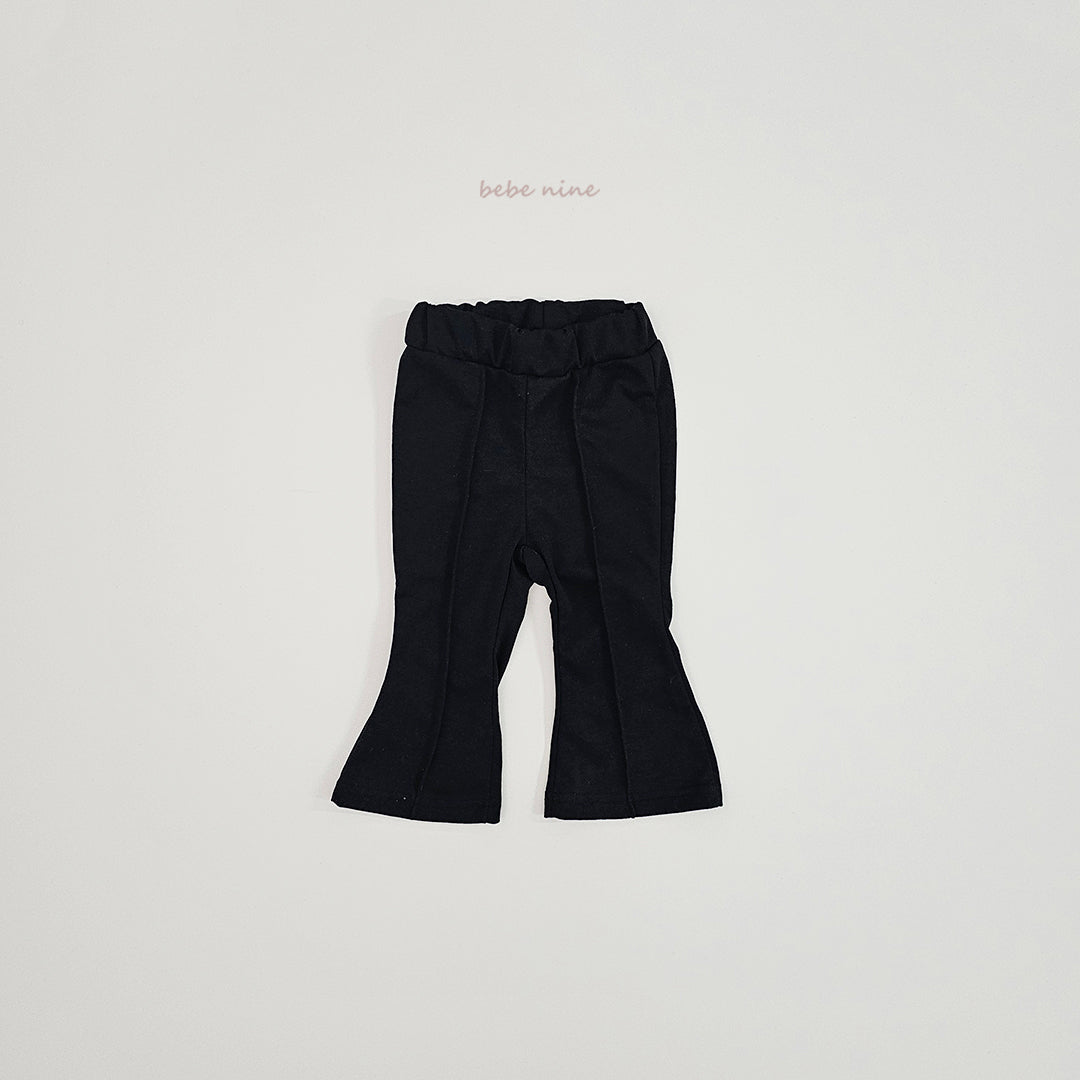 韓國童裝 25秋| BN25355 BLACK PINK FLARE PANTS