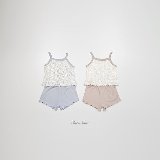 韓國童裝 26夏| BN18 Floral Sleeveless Set 碎花無袖套裝