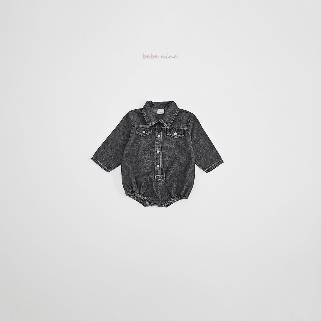 韓國童裝 26春 | BN02 Denim Shirt Suit (65~90cm)