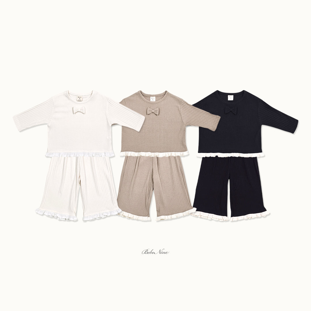 韓國童裝 26秋| BN40 Lilly Frill Set 套裝 (75-115)
