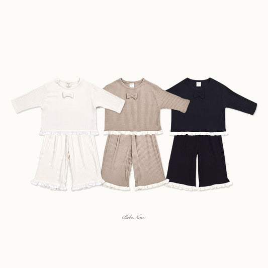 韓國童裝 26秋| BN40 Lilly Frill Set 套裝 (75-115)