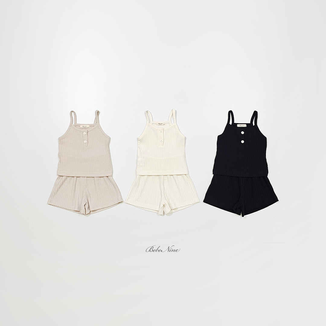 韓國童裝 26夏| BN30 Sleeveless Ribbed Set 無袖羅紋套裝