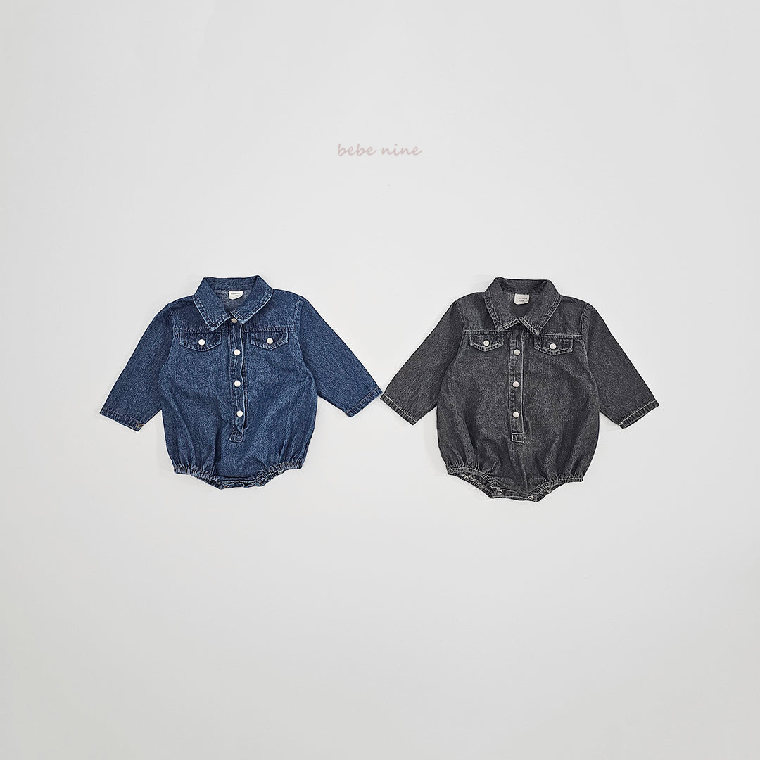 韓國童裝 26春 | BN02 Denim Shirt Suit (65~90cm)
