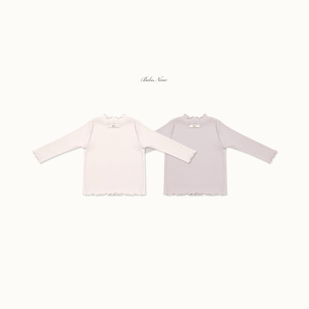 韓國童裝 26秋| BN54 Soft Frill Ribbed Tee 上衣 (75-115)