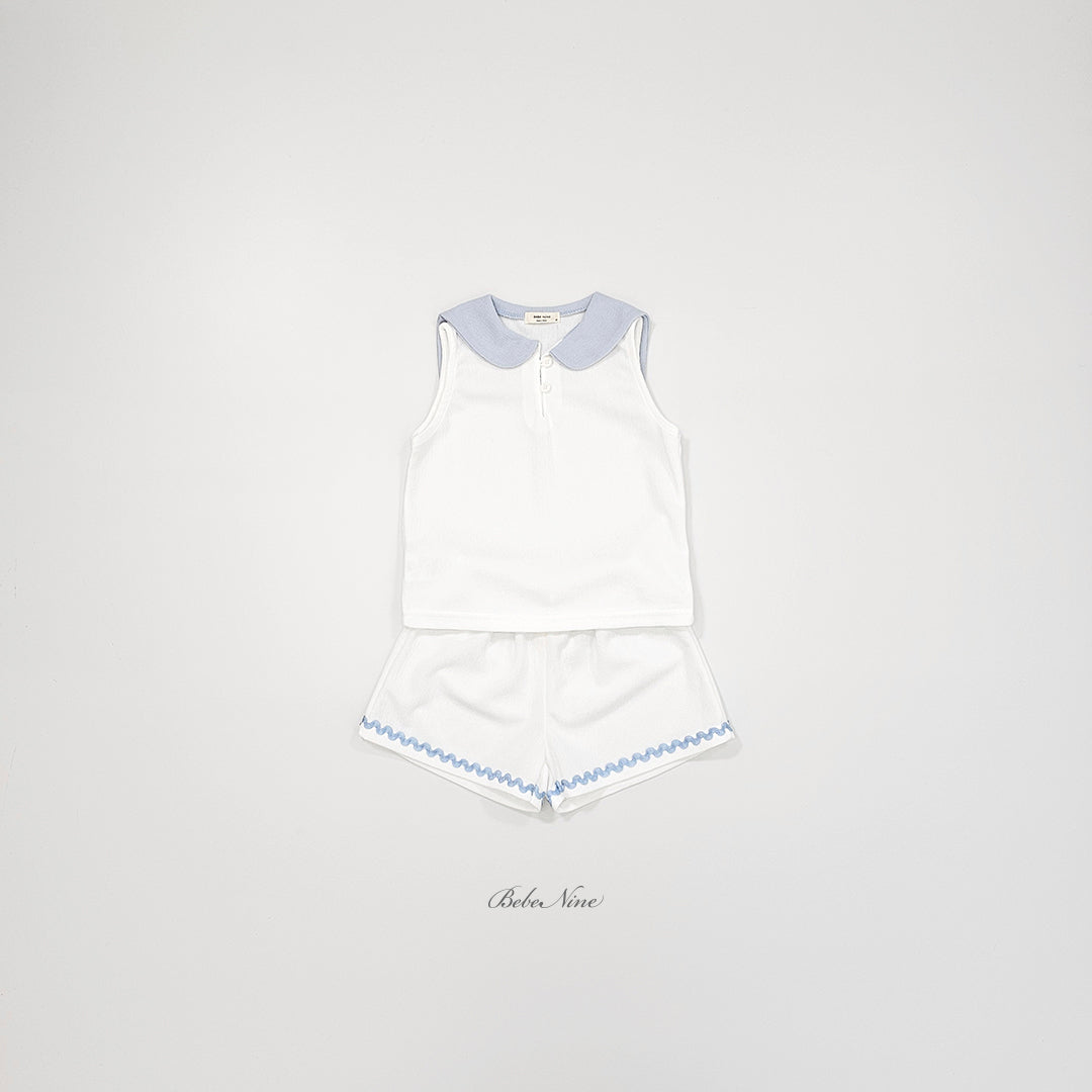 韓國童裝 26夏| BN28 Collar Sleeveless Set 翻領無袖套裝