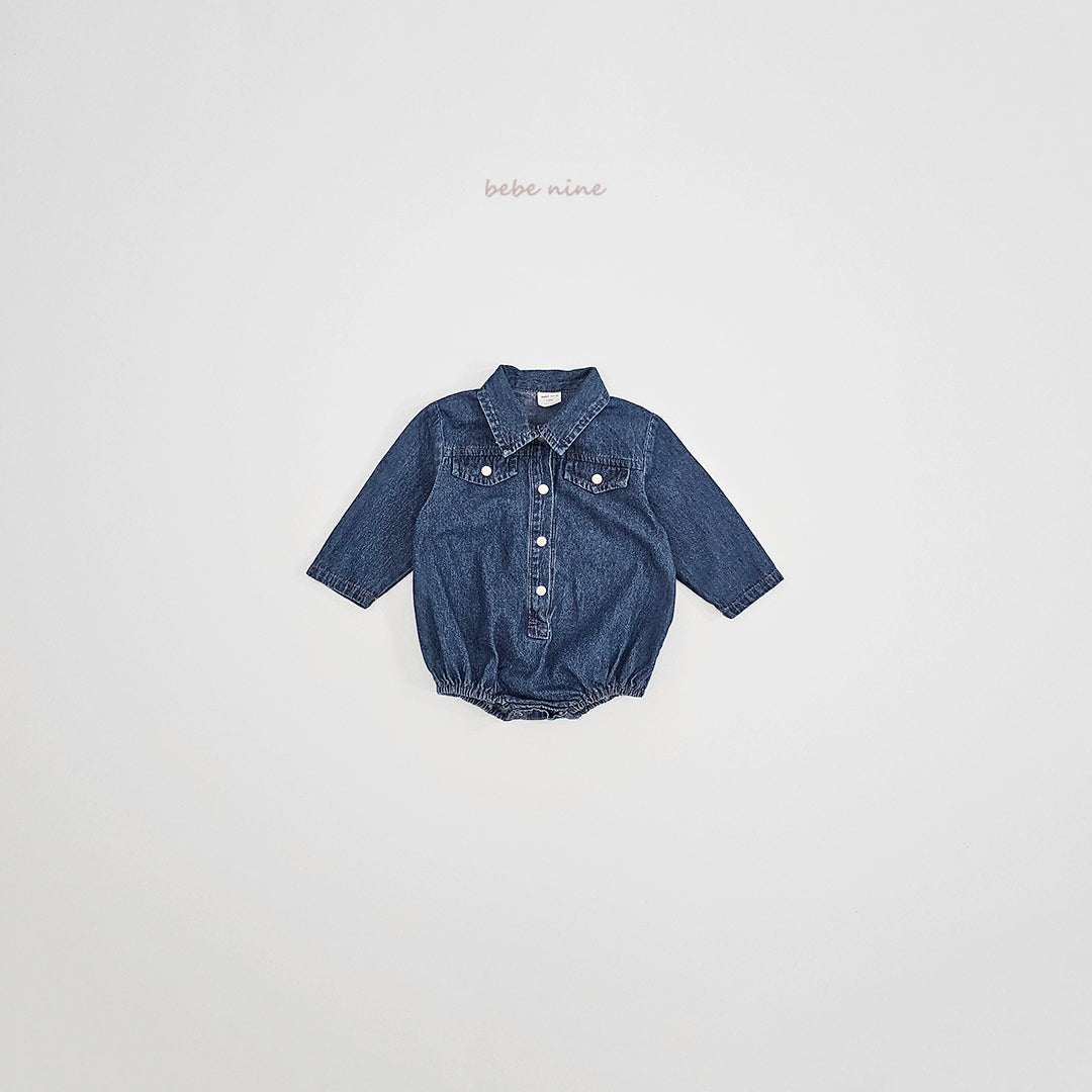 韓國童裝 26春 | BN02 Denim Shirt Suit (65~90cm)