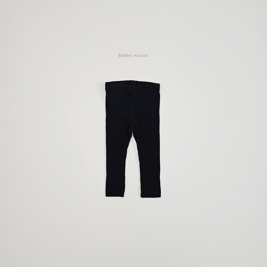 韓國童裝 25秋| BN25354 BASIC RIBBED LEGGINGS