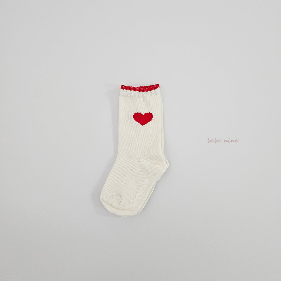 韓國童裝 26春 | BN39 Nine Heart Socks (4p) (65~110cm)