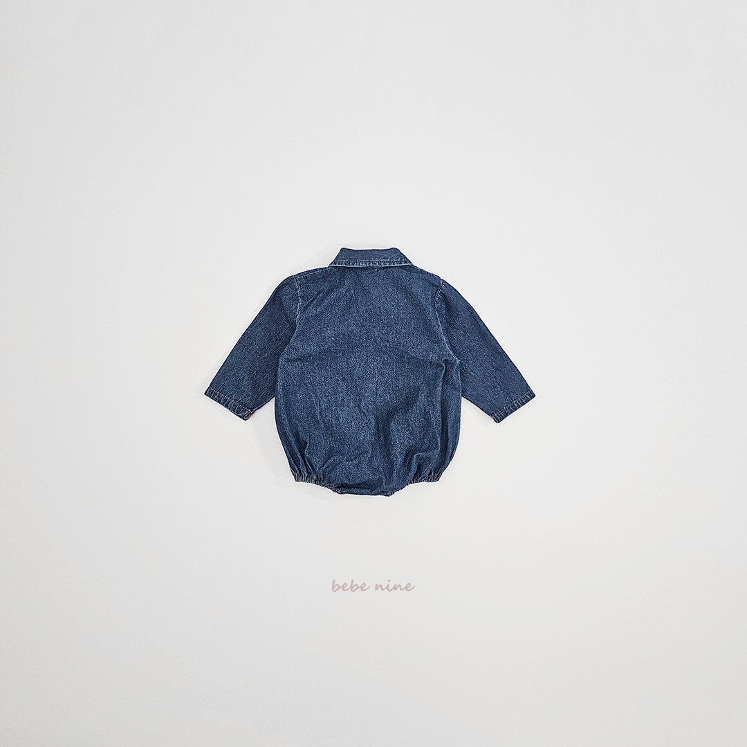 韓國童裝 26春 | BN02 Denim Shirt Suit (65~90cm)