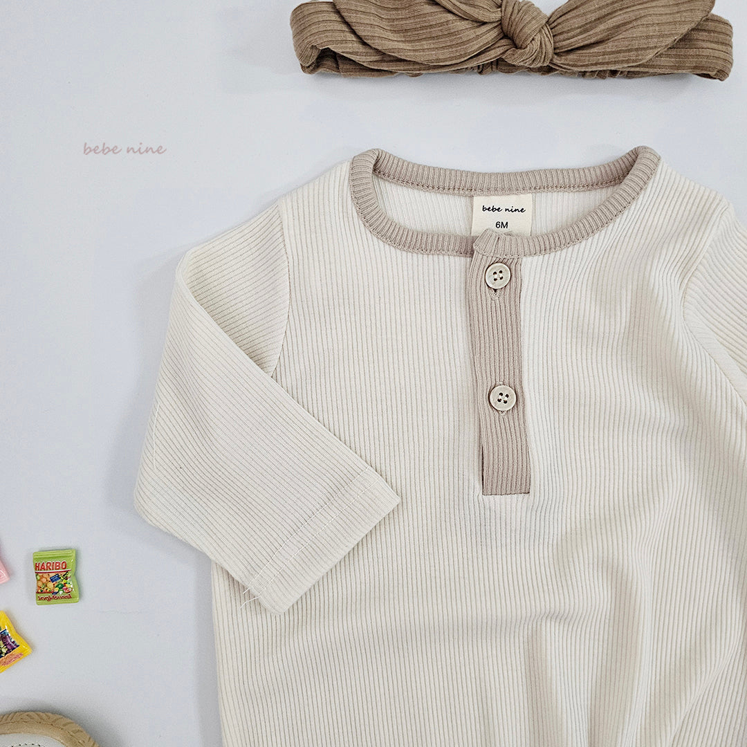韓國童裝 25秋| BN25304 LYON RIBBED SUIT