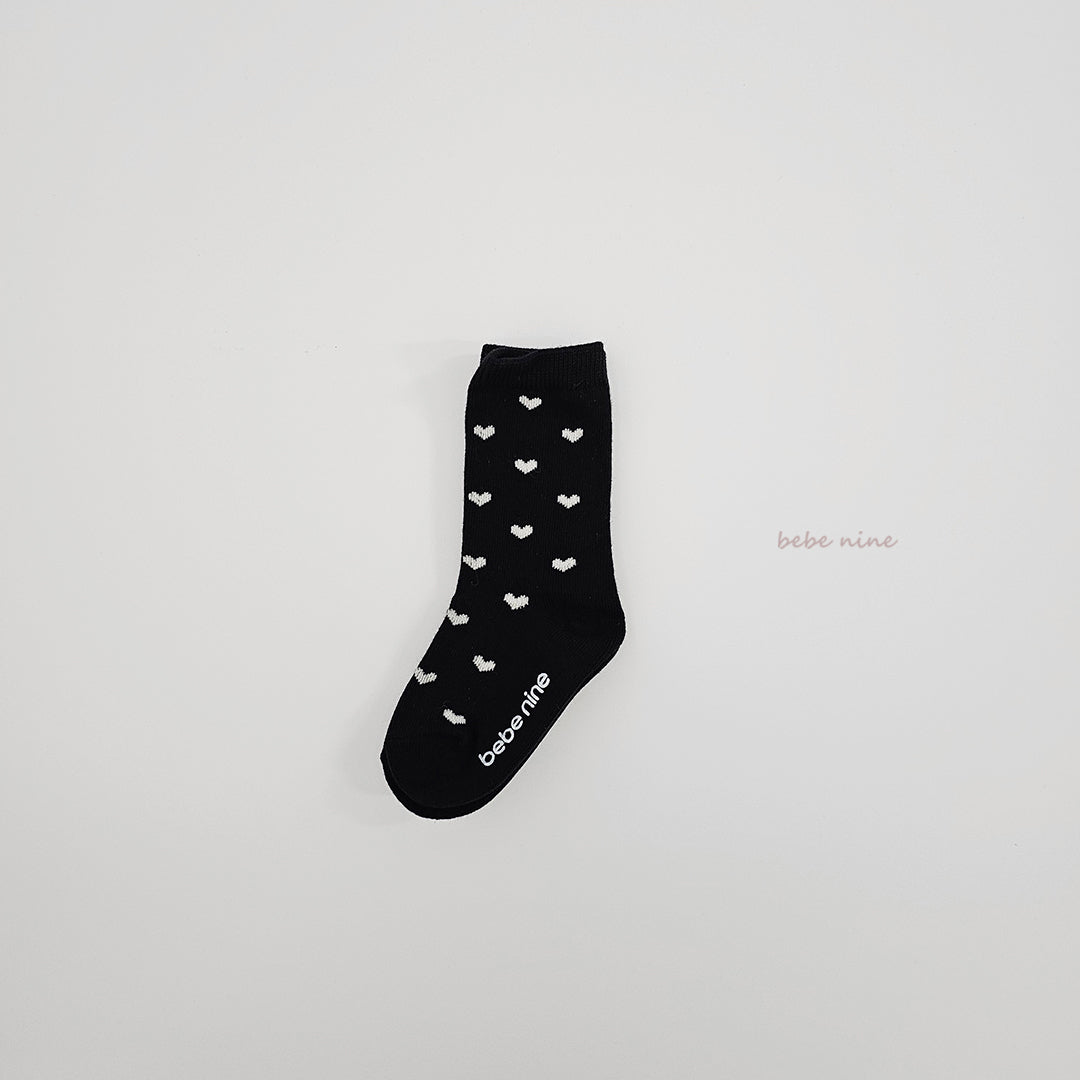 韓國童裝 26春 | BN39 Nine Heart Socks (4p) (65~110cm)