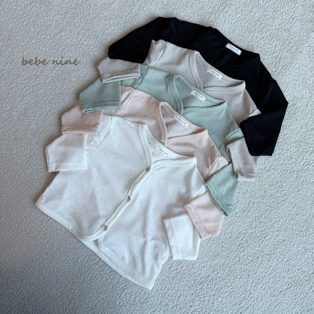 韓國童裝 25夏| BN25215 Daily Slub Cardigan (baby & kids) #同品牌4件85折