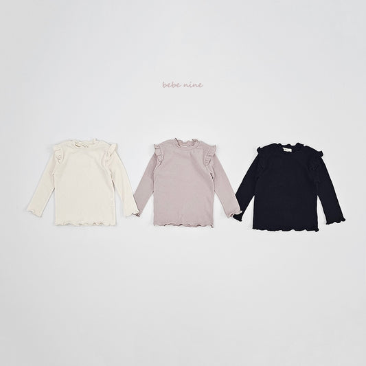 韓國童裝 25秋冬| BN25406 Frill Mock Tee