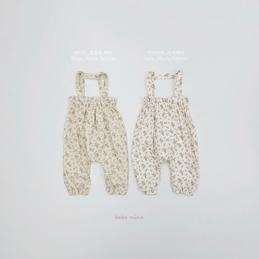 韓國童裝 25秋| BN25361 FLOWER OVERALL PANTS