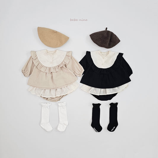 韓國童裝 25秋| BN25371 ELLA BLOOMER SET