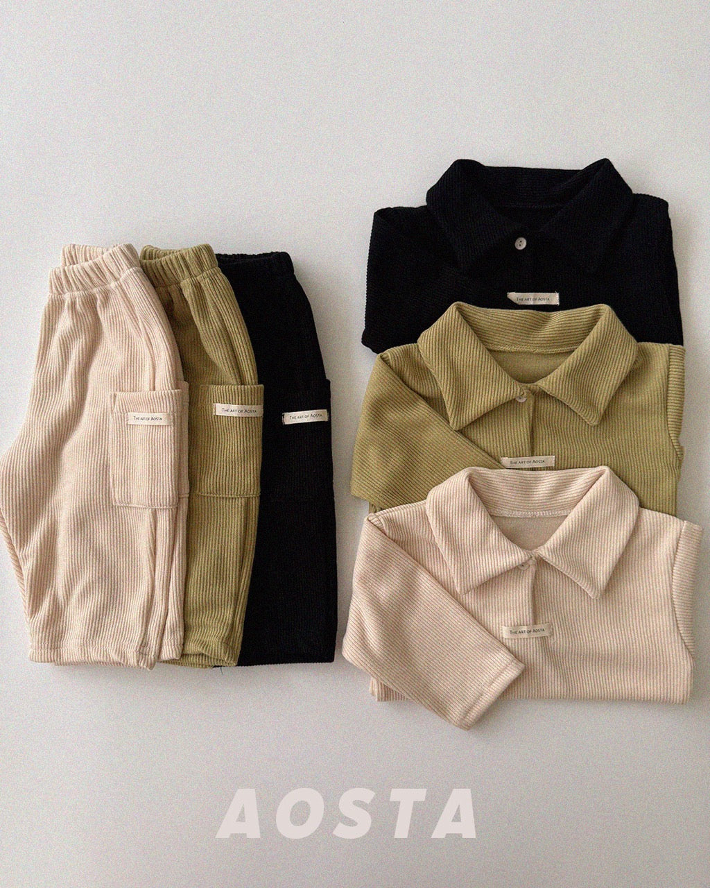 韓國童裝 26秋| AO55 Mulmul Collar T 上衣 (70-110)