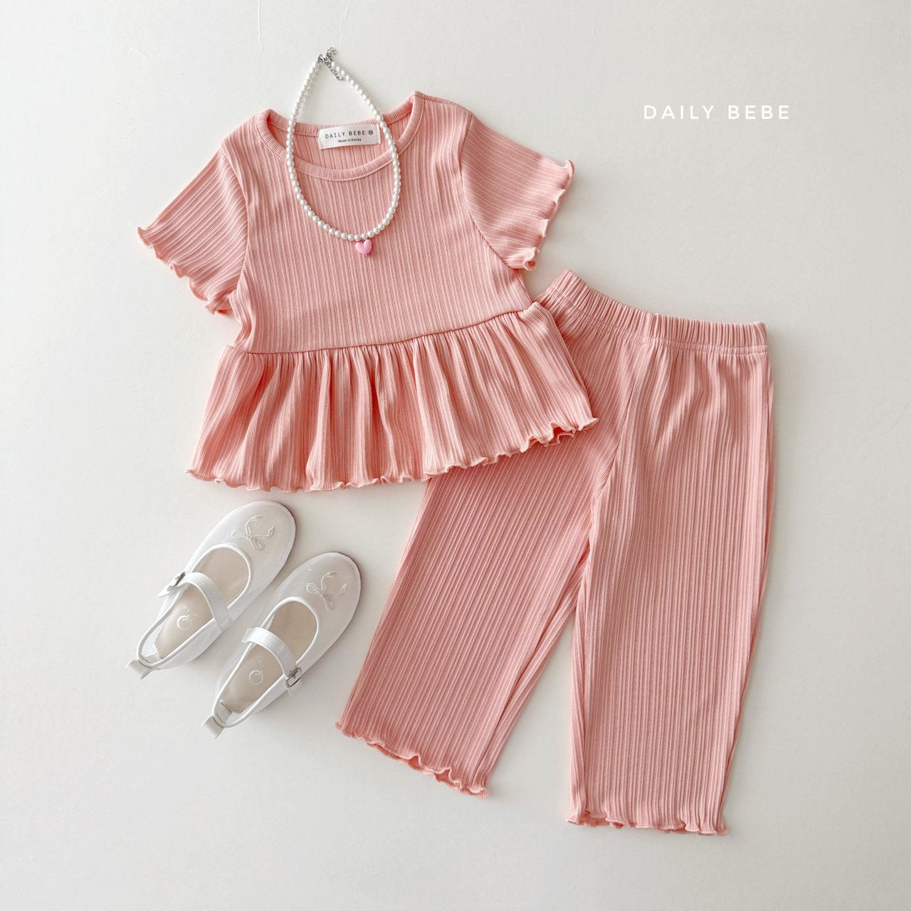 韓國童裝 26夏| DD09 Frill Pleats Set (75-140cm)