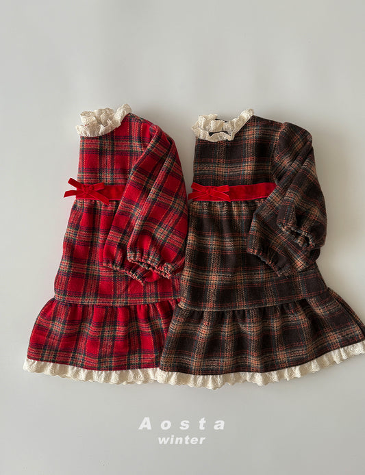 韓國童裝 25秋冬 | AO25455 Check OPS