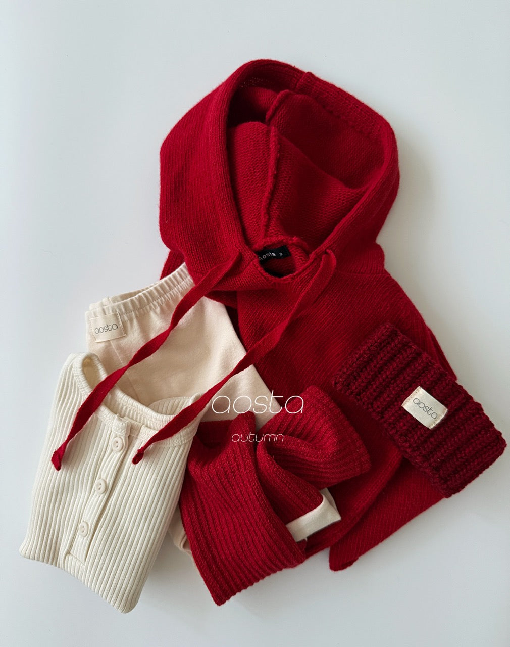 韓國童裝 26秋| AO10 Knit Cookie Hoodie 連帽衫 (70-110)