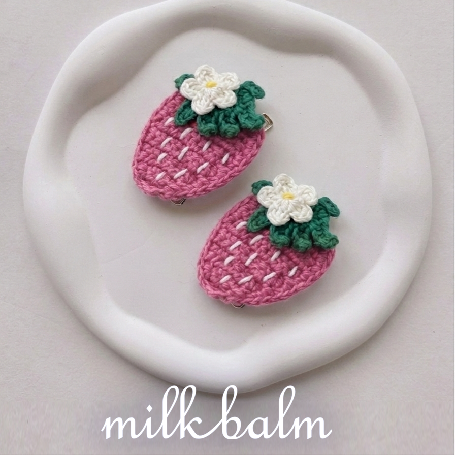 韓國童裝 26夏| MK41 Strawberry Hairpin (Pair)