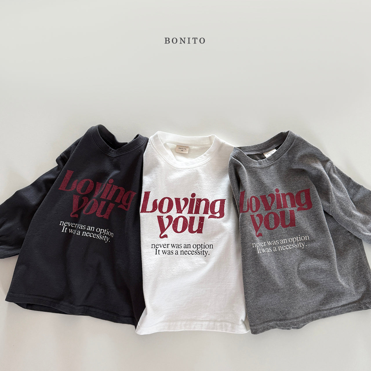 韓國童裝 25秋| BT25319 LOVING YOU TEE (70-140CM)