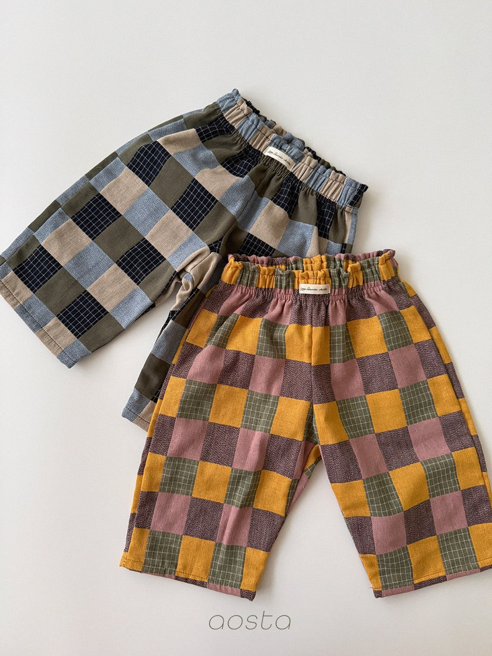 韓國童裝 26秋| AO65 Patchwork Pants 褲子 (70-110)