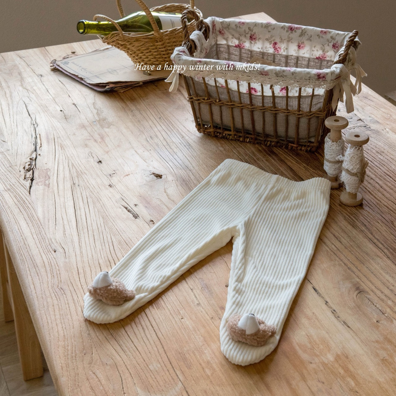 韓國童裝 25秋冬 | MD25405 Baby Leggings (heart/bear)