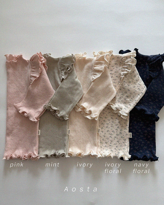 韓國童裝 26春 | AO26133 Angel Frill Tee